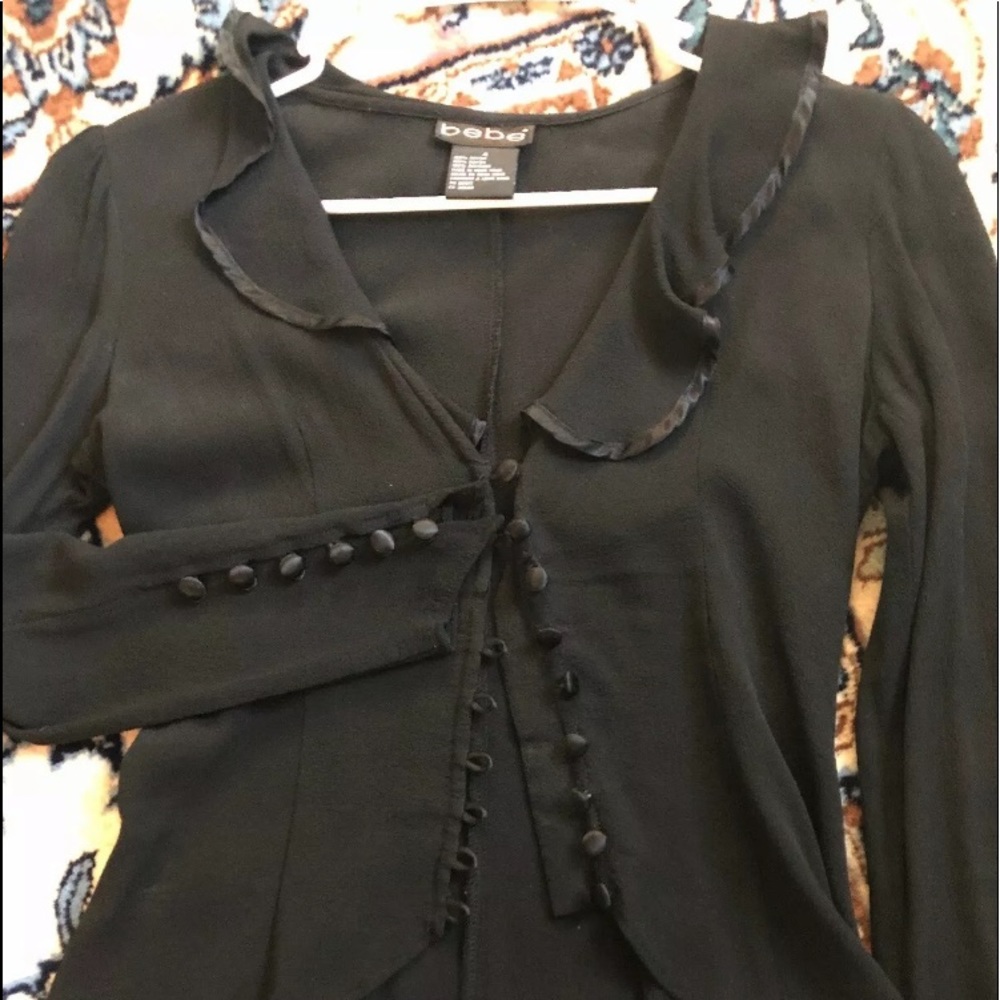 Bebe detailed button down shirt